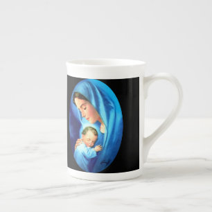 Blessed Virgin Mary with Baby Jesus Bone China Mug