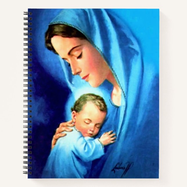 Blessed Virgin Mary with Baby Jesus Notebook (Front)