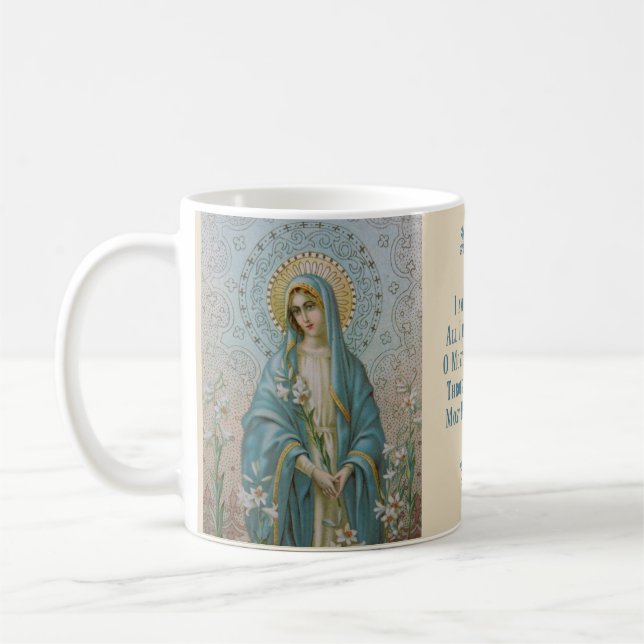 Blessed VIrgin Mary with  Lily Coffee Mug (Left)