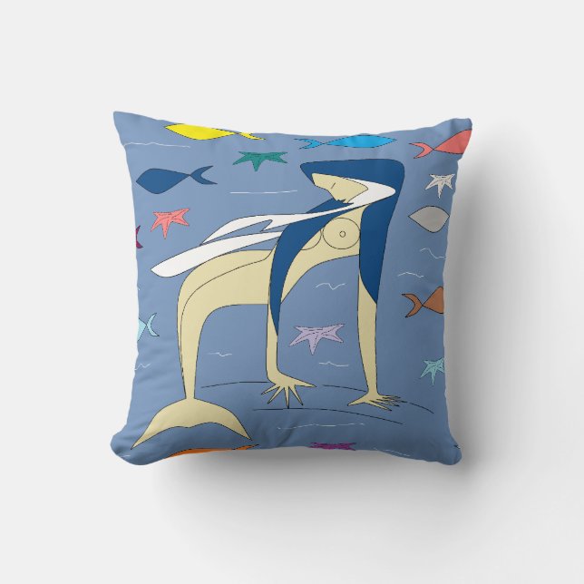 Blessed Virgin Mermaid Cushion (Front)