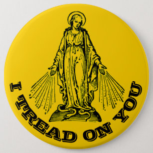 Blessed Virgin Mother Mary Catholic Religious 6 Cm Round Badge