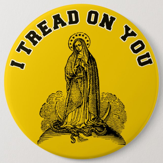 Blessed Virgin Mother Mary Catholic Religious 6 Cm Round Badge (Front)