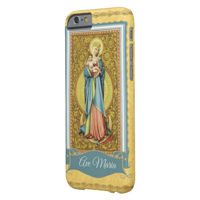Blessed Virgin Mother Mary Jesus Catholic Case-Mate iPhone Case (Back Left)