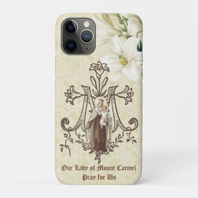 Blessed Virgin Mother Mary Mount Carmel Case-Mate iPhone Case (Back)