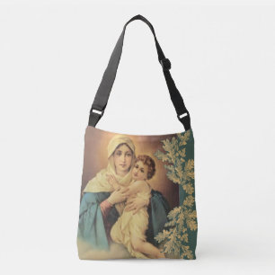 Blessed Virgin Mother Mary with Baby Jesus Crossbody Bag