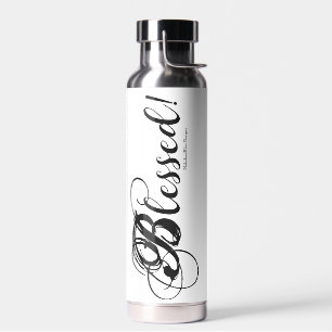 Blessed! Water Bottle (White)