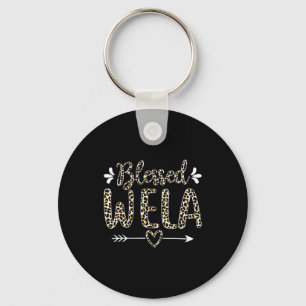 Blessed wela grandma grandmother cute leopard key ring