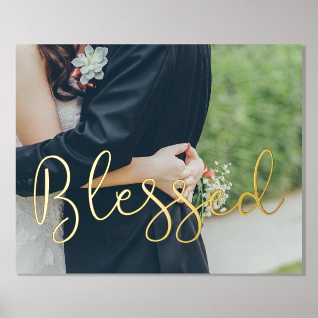 Blessed Whimsical script Foil Prints (Front)