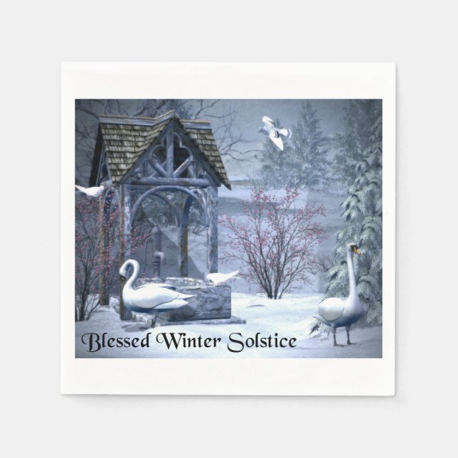 Blessed Winter Solstice Napkins (Front)