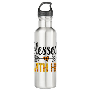 Blessed With Him Women Matching Couples Thanksgivi 710 Ml Water Bottle