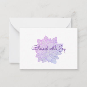 Blessed with Joy: Hand-Drawn Floral Affirmation Card