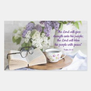 Blessed with Peace Rectangular Sticker