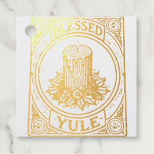 Blessed Yule Pagan Yuletide Holiday Favour Tags