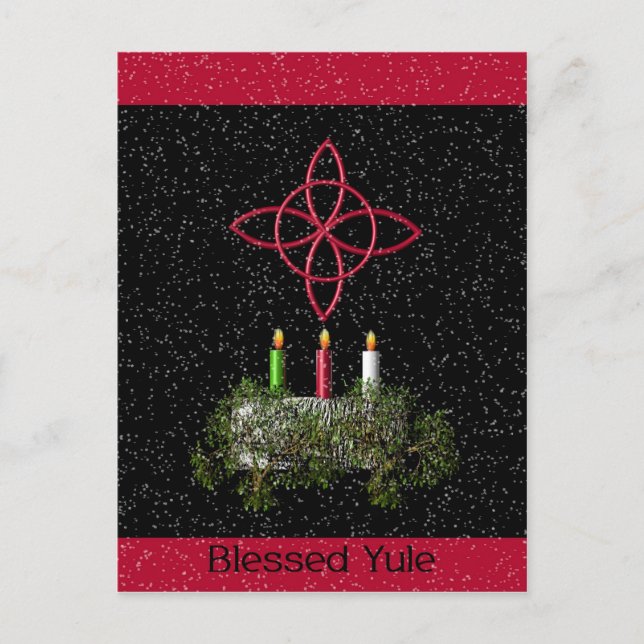 Blessed Yule Postcard (Front)