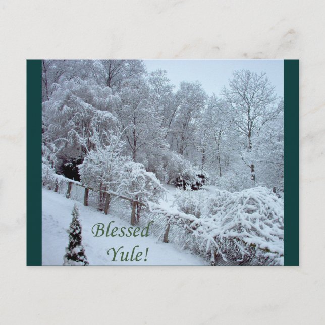 Blessed Yule Postcard (Front)