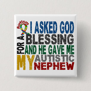 Blessing 5 NEPHEW Autism T-Shirts & Apparel 15 Cm Square Badge
