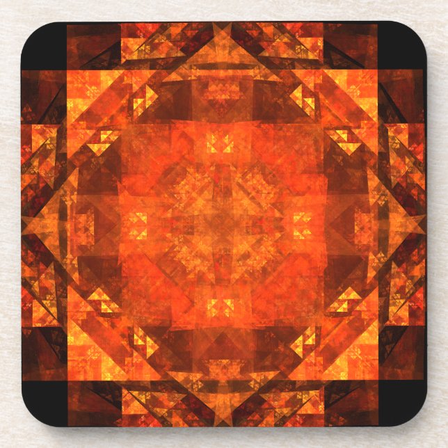 Blessing Abstract Art Cork Coaster (Front)