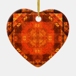Blessing Abstract Art Heart Ornament