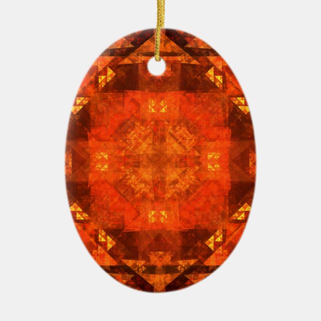 Blessing Abstract Art Oval Ornament (Front)