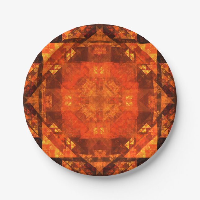 Blessing Abstract Art Paper Plate (Front)