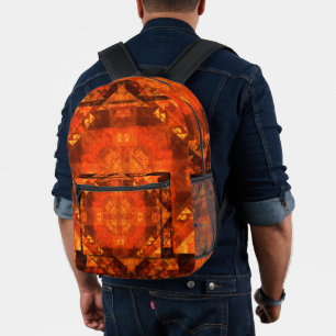Blessing Abstract Art Printed Backpack