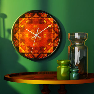 Blessing Abstract Art Round Large Clock