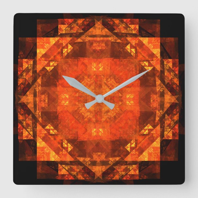 Blessing Abstract Art Square Wall Clock (Front)