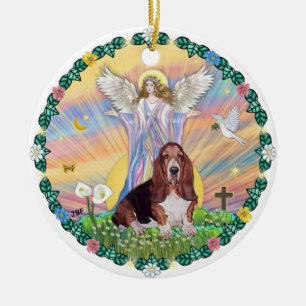 Blessing - Basset Hound 1 Ceramic Tree Decoration