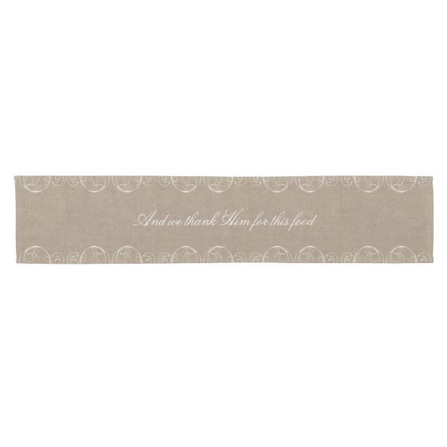 Blessing Burlap Table Runner (Horizontal)