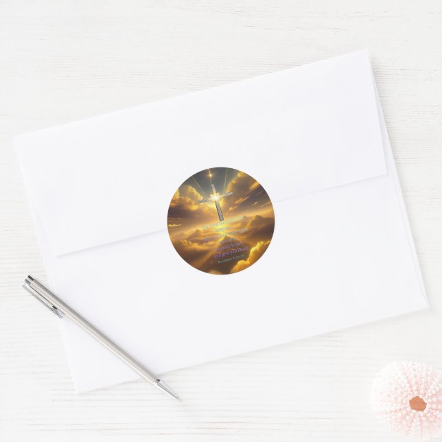 Blessing Classic Round Sticker (Envelope)