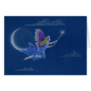 Blessing Fairy Coloured Pencil Drawing Card