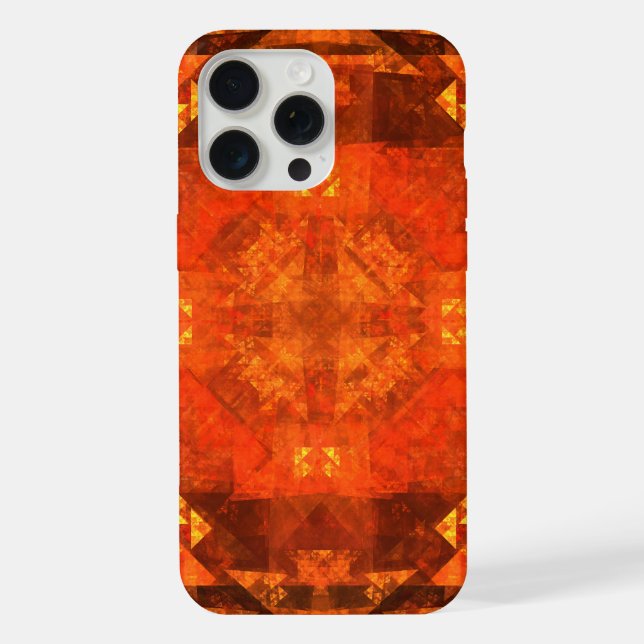 Blessing Fire Mandala Abstract Art Design iPhone Case (Back)