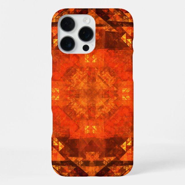 Blessing Fire Mandala Abstract Art Design iPhone Case (Back)