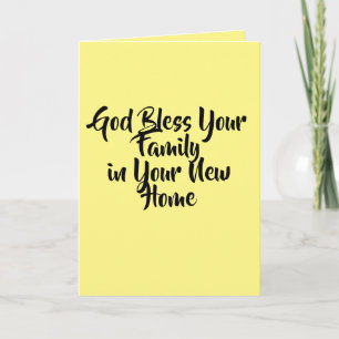 Blessing for a new home. card