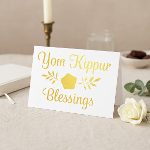 Blessing for Yom Kippur Foil Card