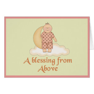 Blessing From Above Baby in Clouds Announcement