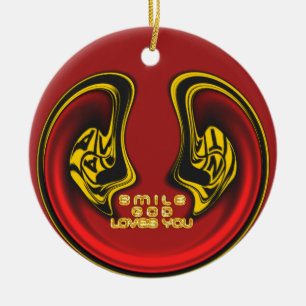 Blessing from Above: God's Love Spiritual Greeting Ceramic Tree Decoration