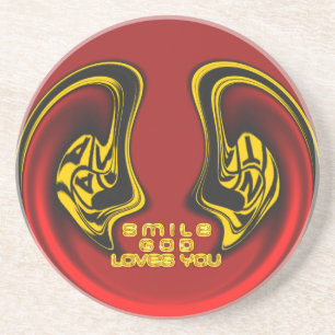 Blessing from Above: God's Love Spiritual Greeting Coaster