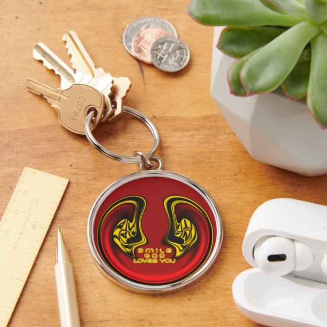 Blessing from Above: God's Love Spiritual Greeting Key Ring (Desk)