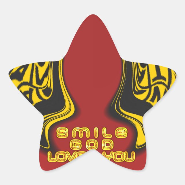 Blessing from Above: God's Love Spiritual Greeting Star Sticker (Front)