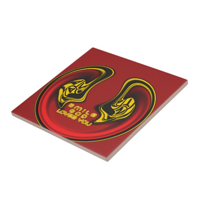 Blessing from Above: God's Love Spiritual Greeting Tile (Side)