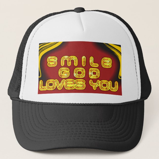 Blessing from Above: God's Love Spiritual Greeting Trucker Hat (Front)