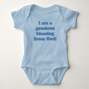 Blessing from God Blue Baby Creeper