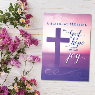 Blessing May the God of Hope Fill You with Joy Card