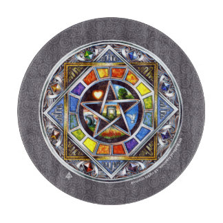 Blessing of Elements Round Cutting Board