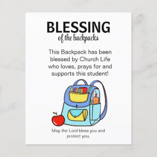 Blessing of the backpacks