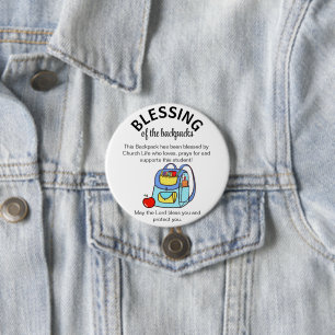 Blessing of the backpacks 7.5 cm round badge