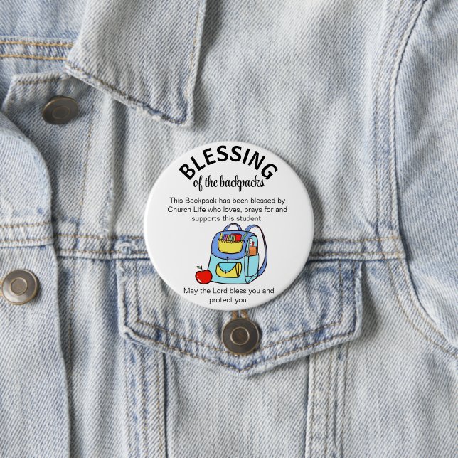 Blessing of the backpacks  7.5 cm round badge (In Situ)