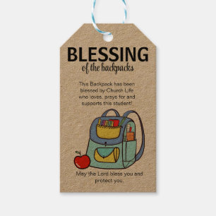 Blessing of the backpacks  gift tags