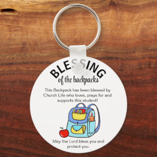 Blessing of the backpacks gift tags key ring